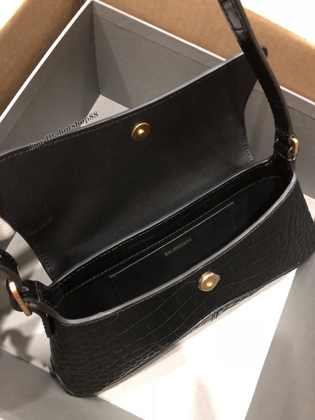 Balenciaga專櫃爆款單肩斜挎女包 巴黎世家小號新款bag翻蓋腋下包 fyj1714